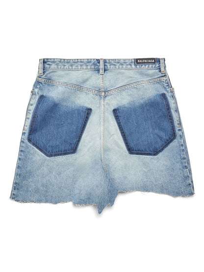 Organic cotton denim mini skirt