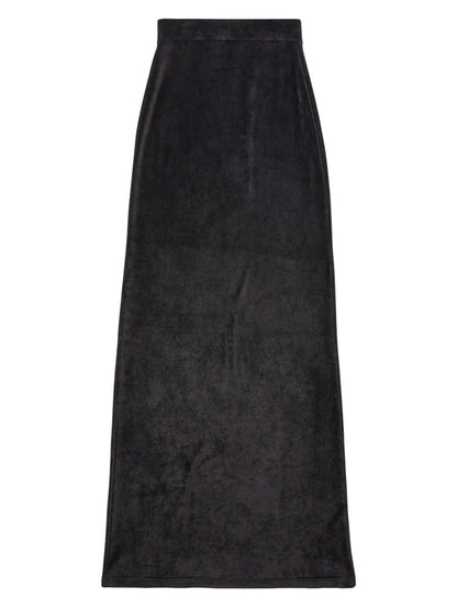 Velvet maxi skirt