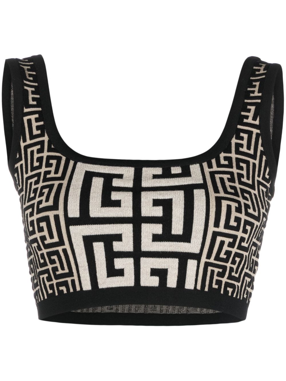 Monogram cropped top