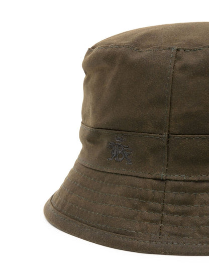 Waxed cotton bucket hat