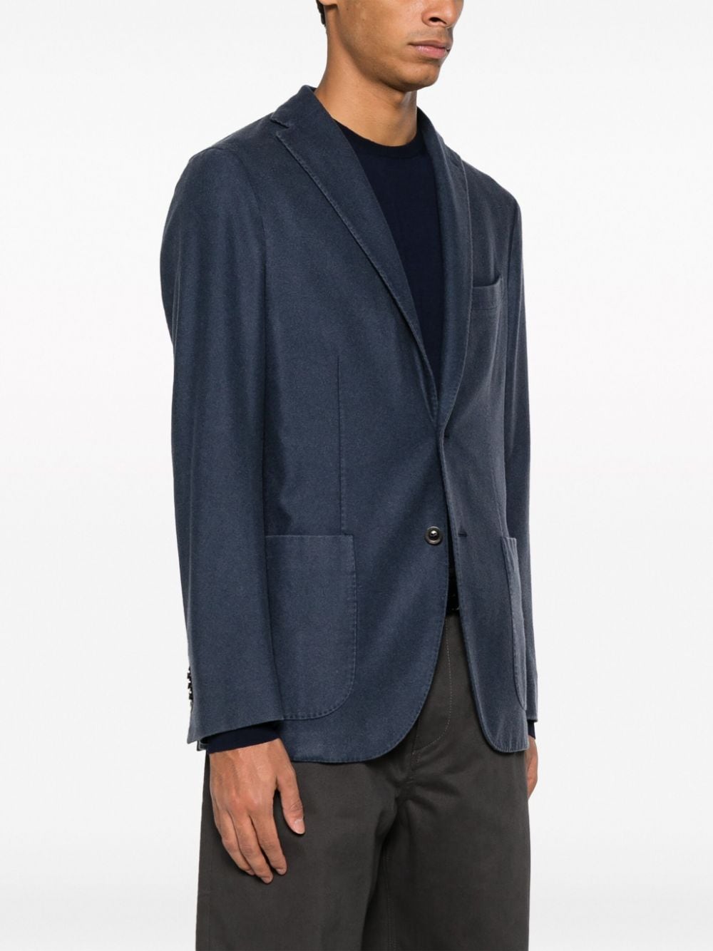 Single-breasted cashmere jacket