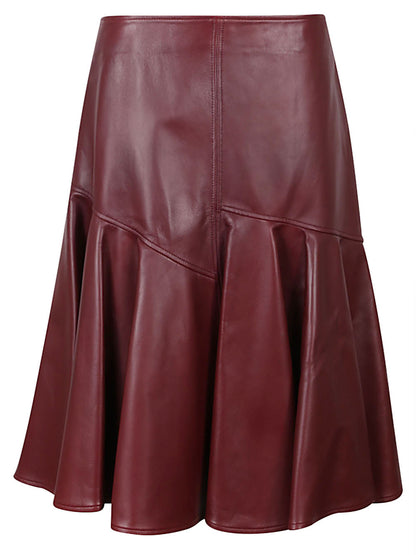 Leahter a-line skirt