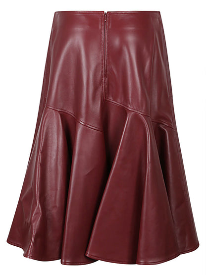 Leahter a-line skirt