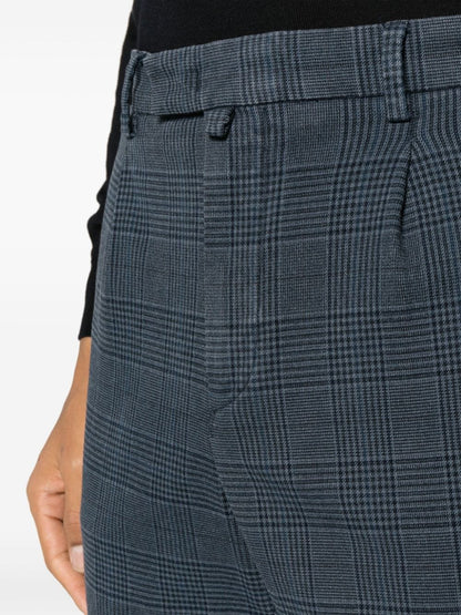 Checked cotton trousers