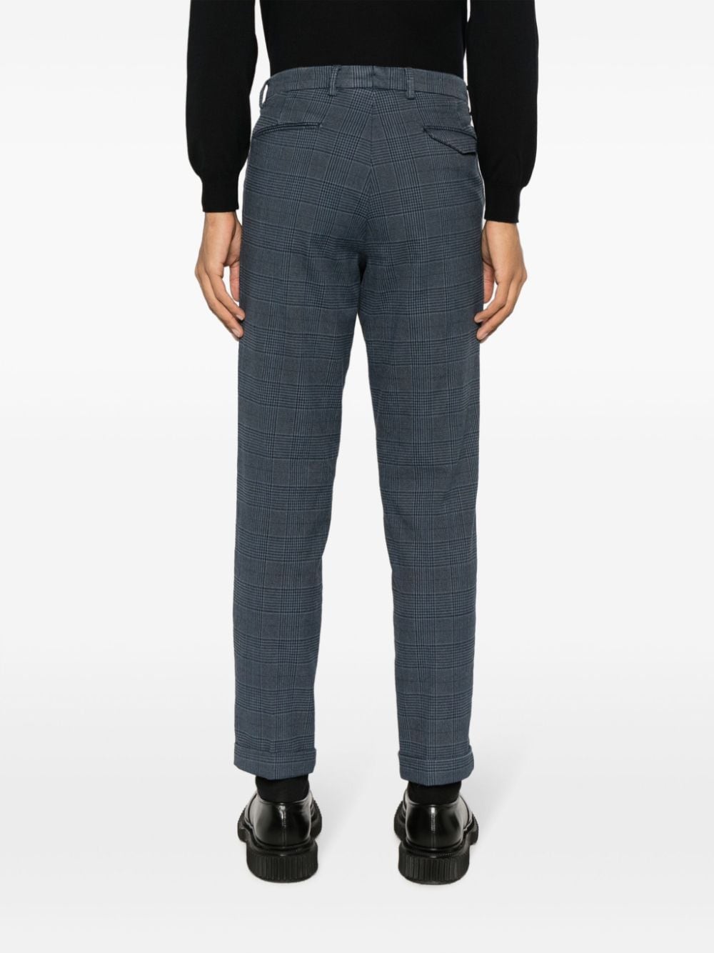 Checked cotton trousers