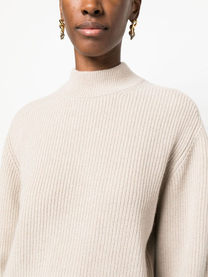 High neck cashmere sweater