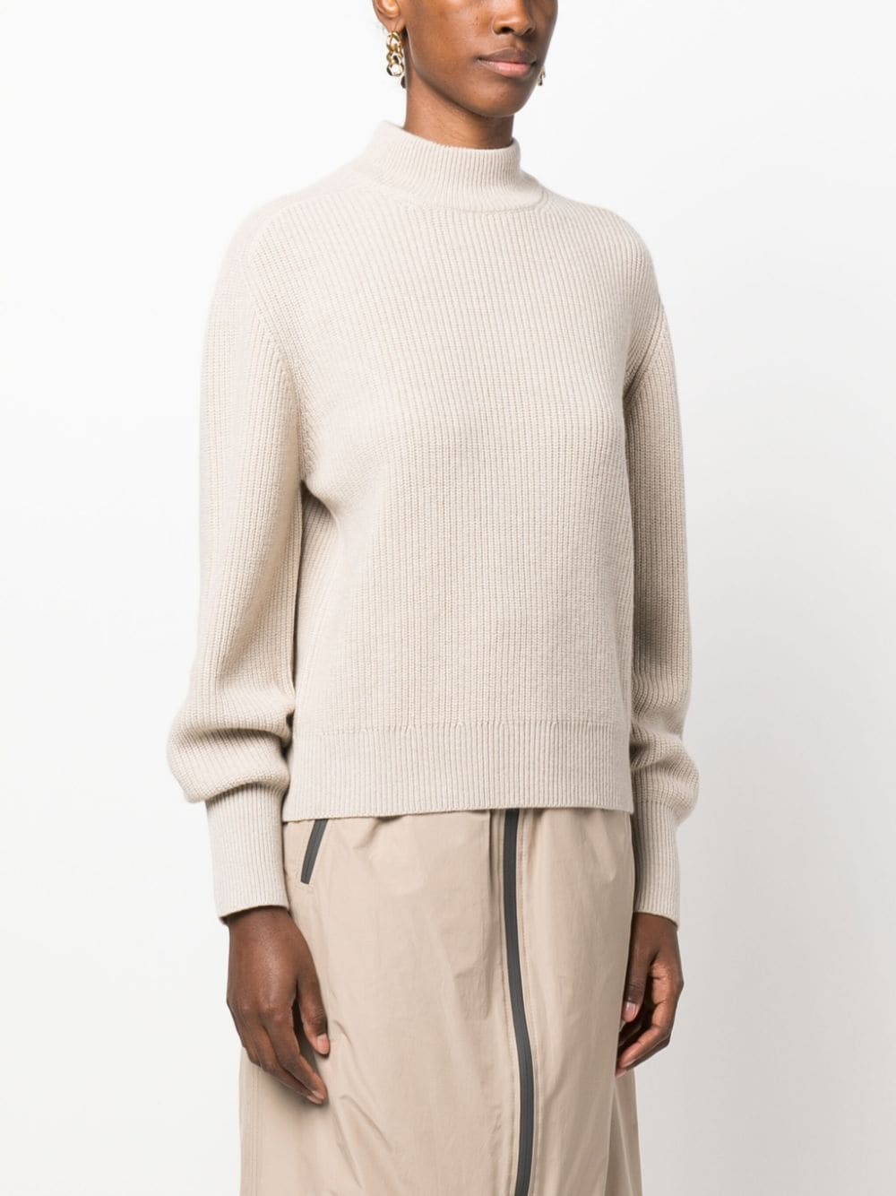 High neck cashmere sweater