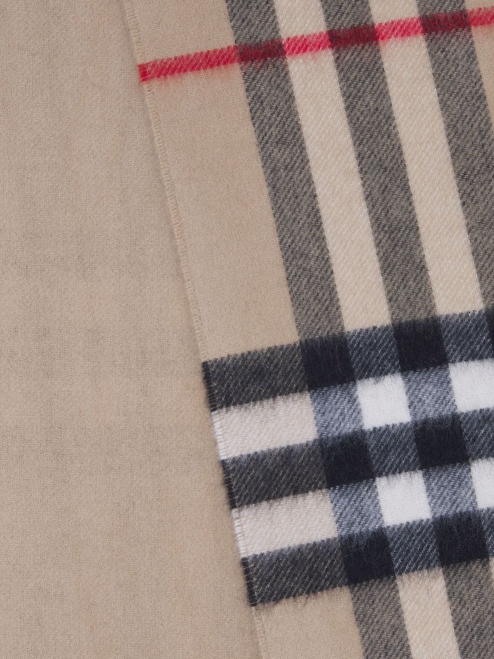 Giant check cashmere scarf