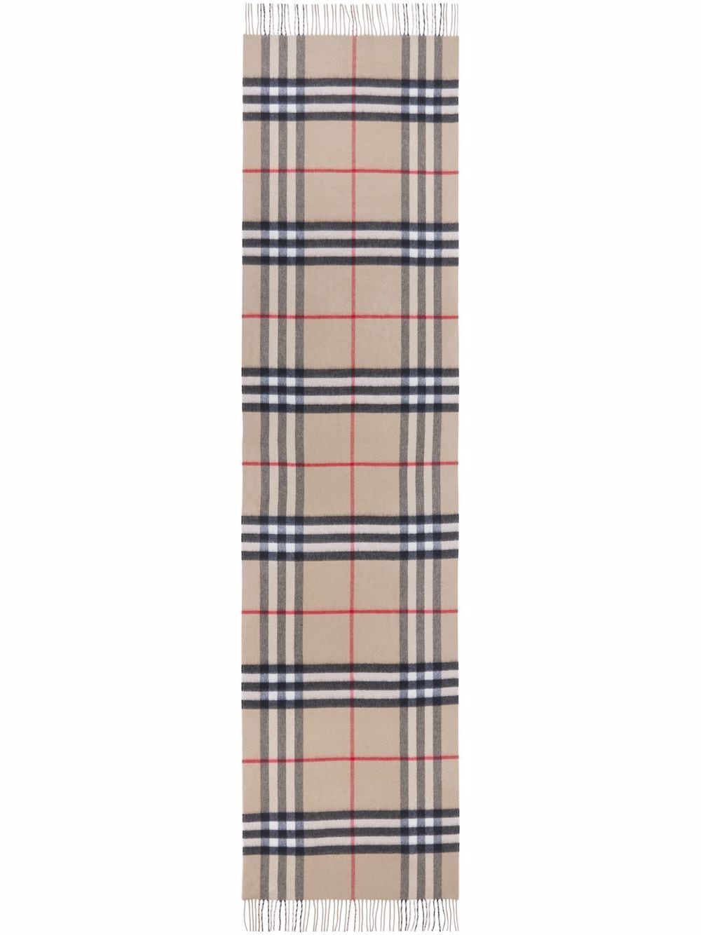 Giant check cashmere scarf