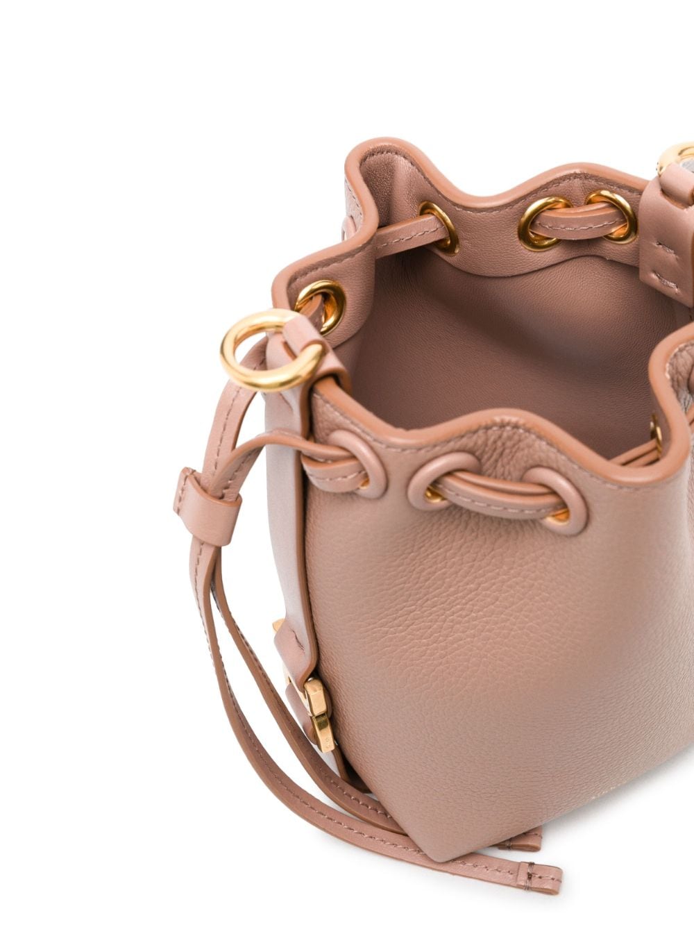 Marcie small leather bucket bag