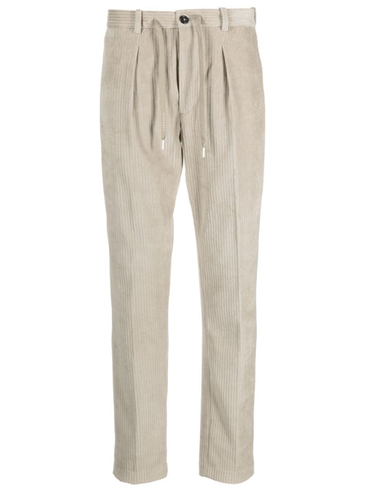 Drawstring corduroy trousers