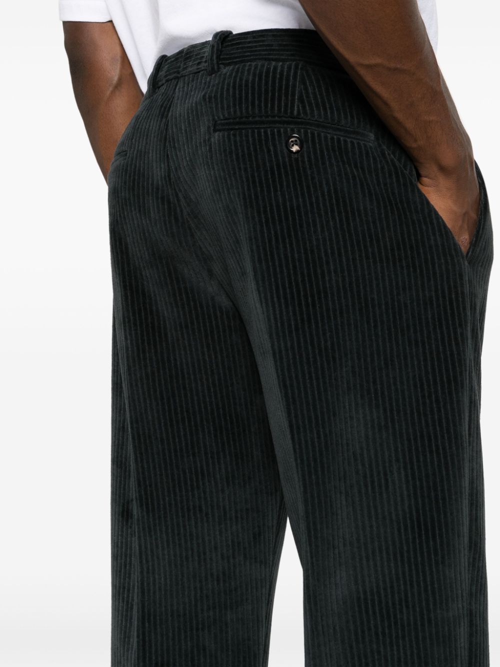 Drawstring corduroy trousers