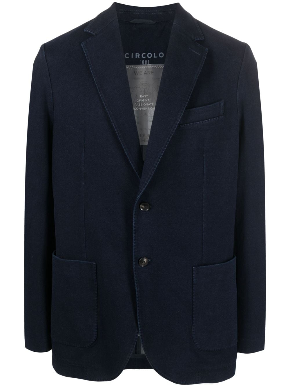 Single-breasted cotton jacket