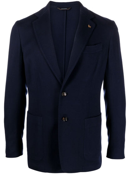 Wool single-breasted jacket