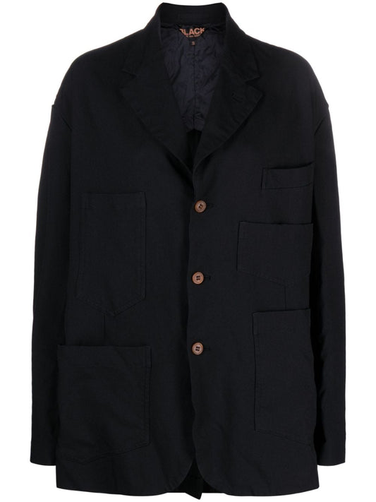 Single-breasted wool jacket