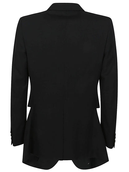 Single-breasted wool jacket