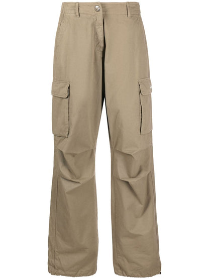 Wide leg cargo trousers