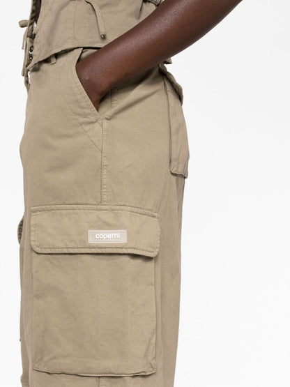 Wide leg cargo trousers