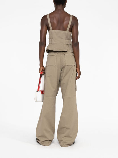 Wide leg cargo trousers