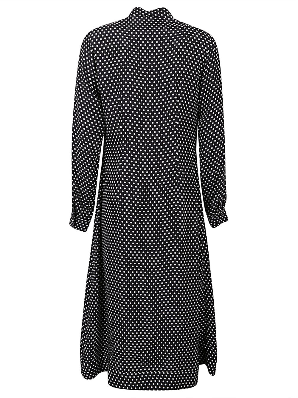 Polka dot silk midi dress