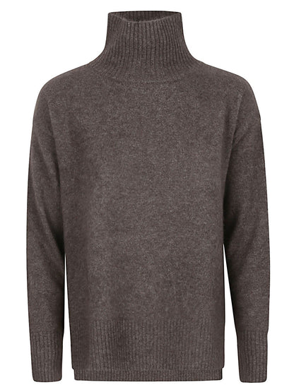 Wool high-neck jumper