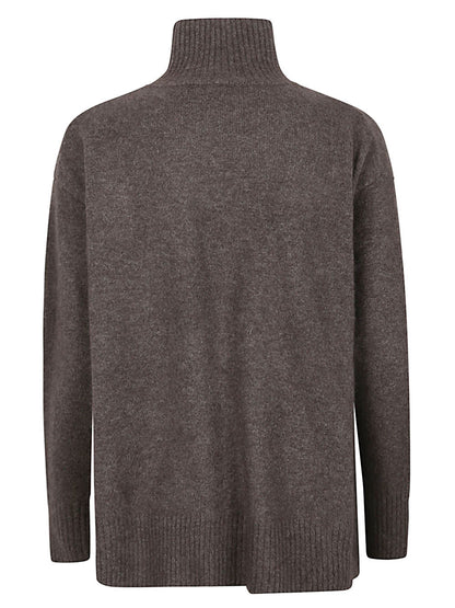 Wool high-neck jumper