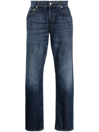 Straight leg denim jeans