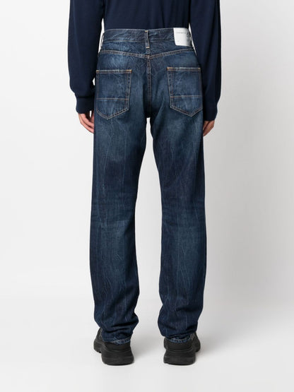 Straight leg denim jeans