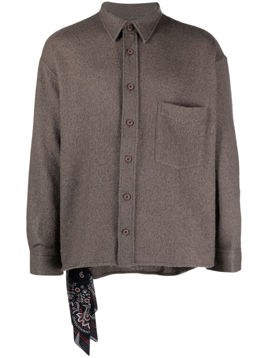 Wool blend shirt