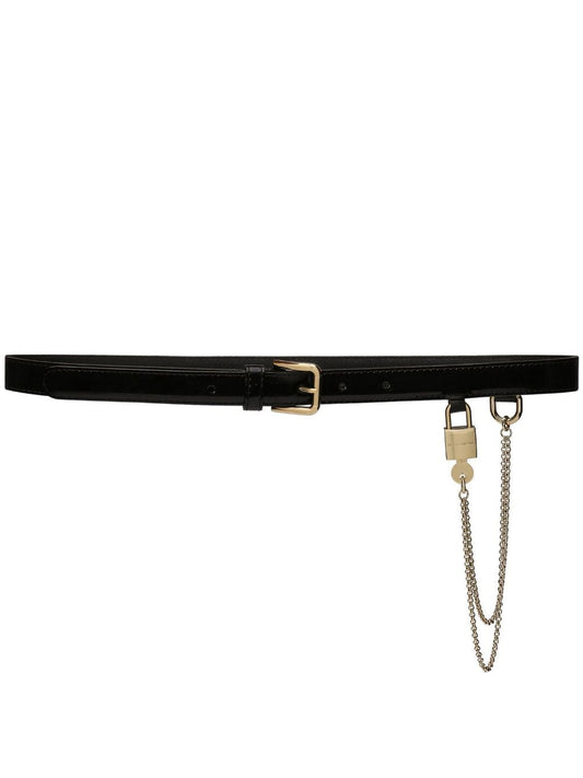 Patent leather belt