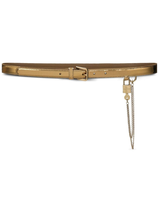 Patent leather belt