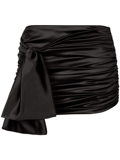 Silk mini skirt