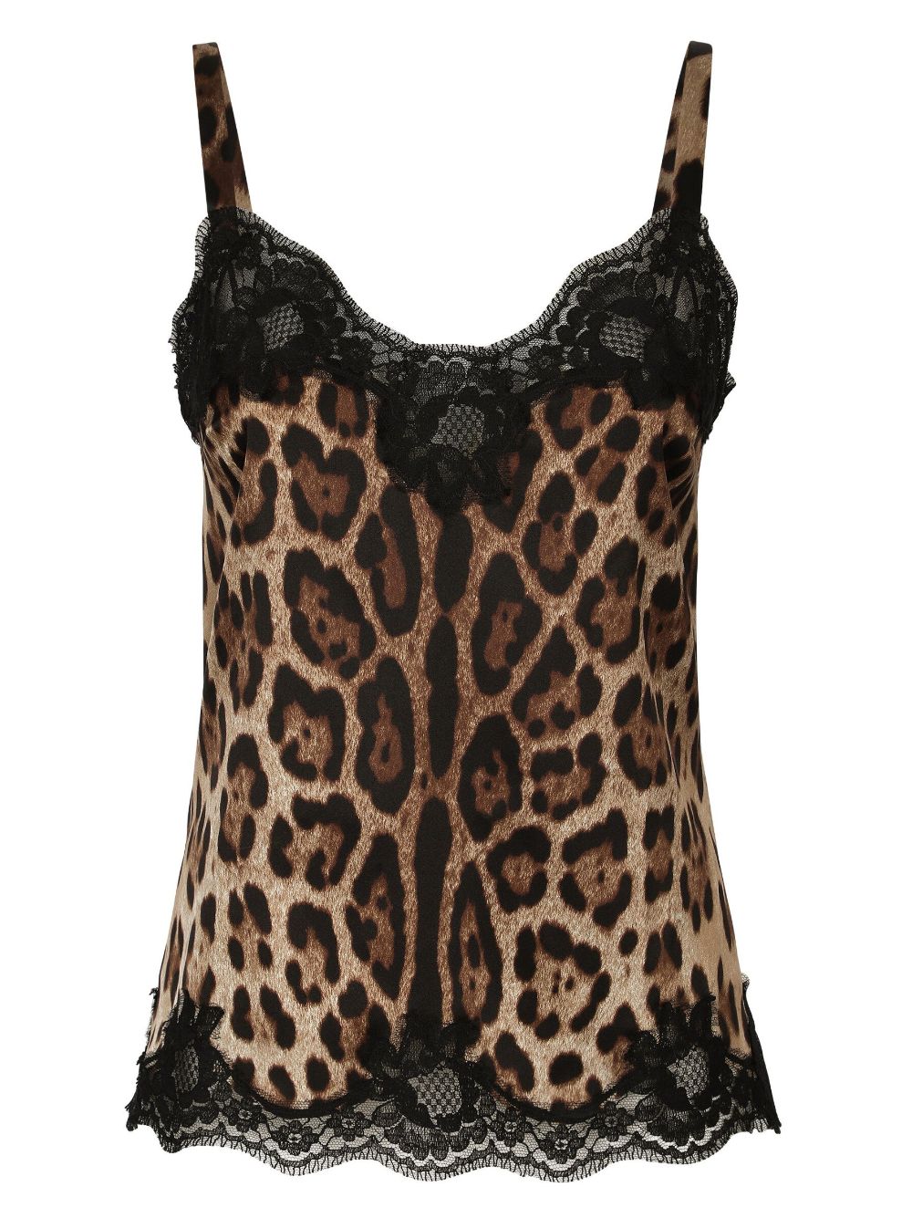 Leopard print silk top