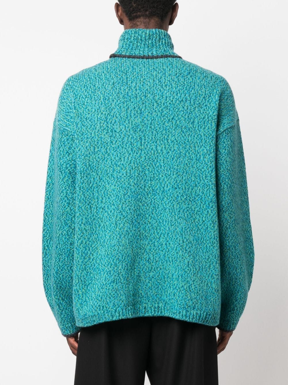 Wool blend high neck sweater