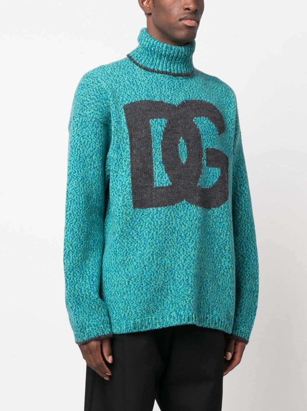 Wool blend high neck sweater