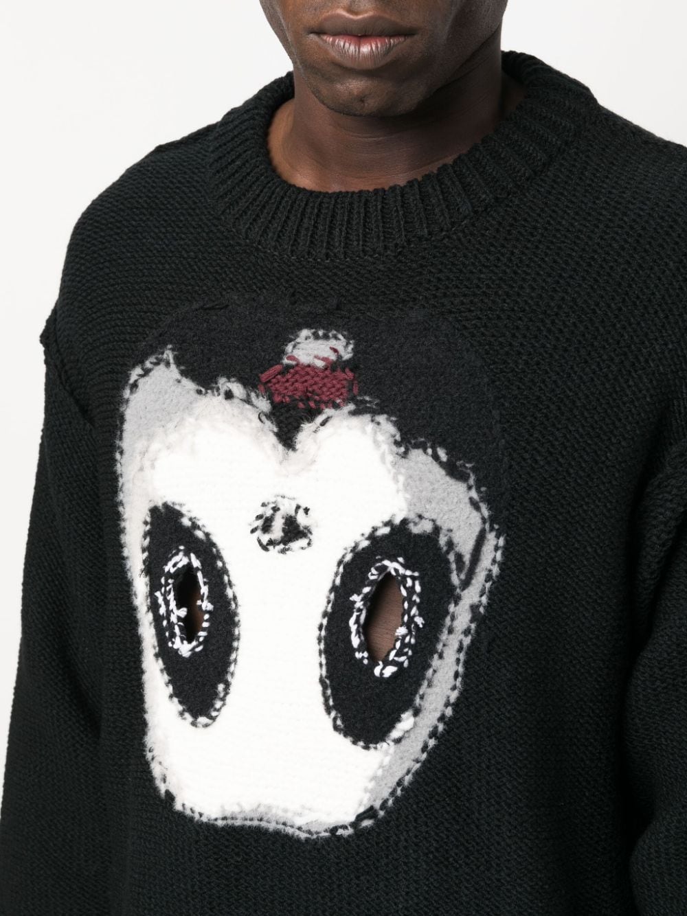 Panda wool blend crewneck sweater