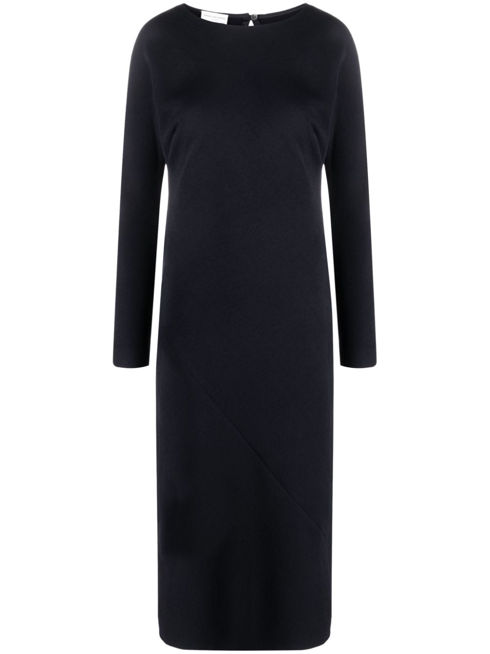 Round-neck midi dress