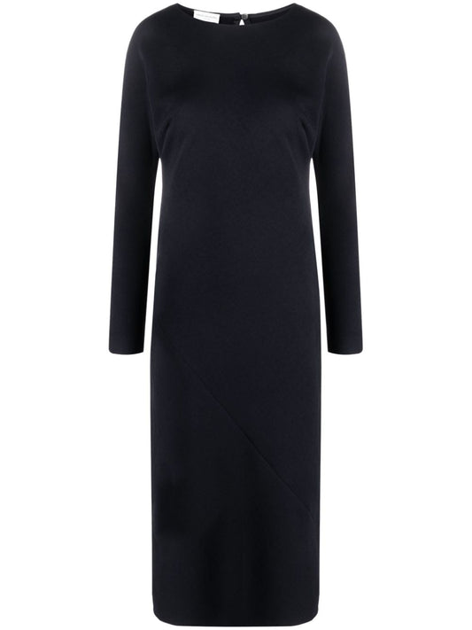 Round-neck midi dress