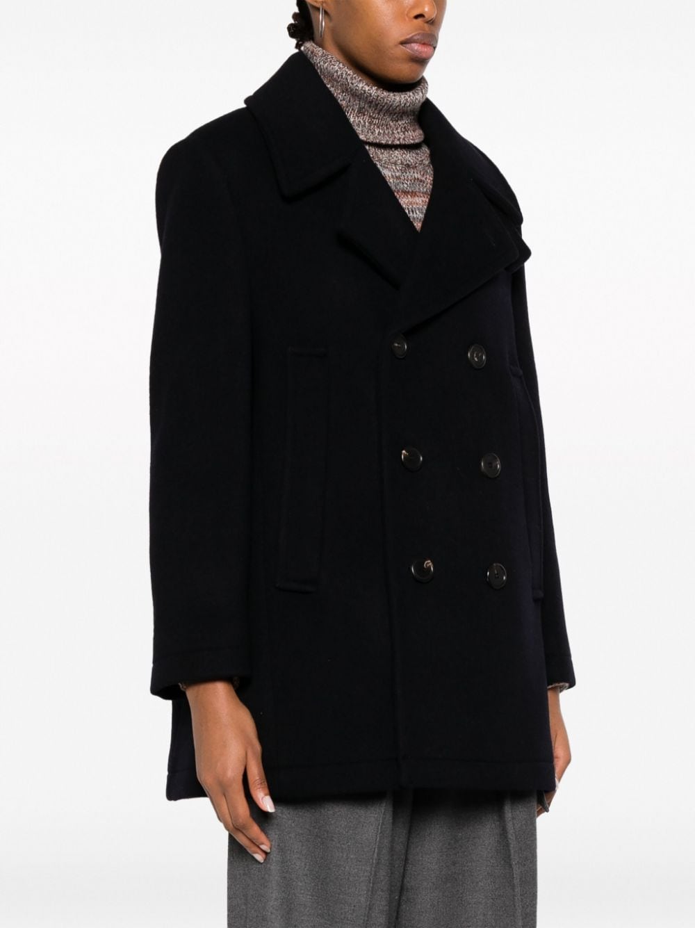 Oversized wool blend coat