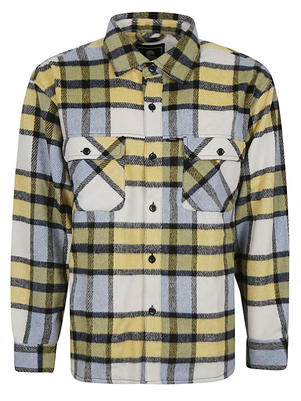 Checked wool blend shirt