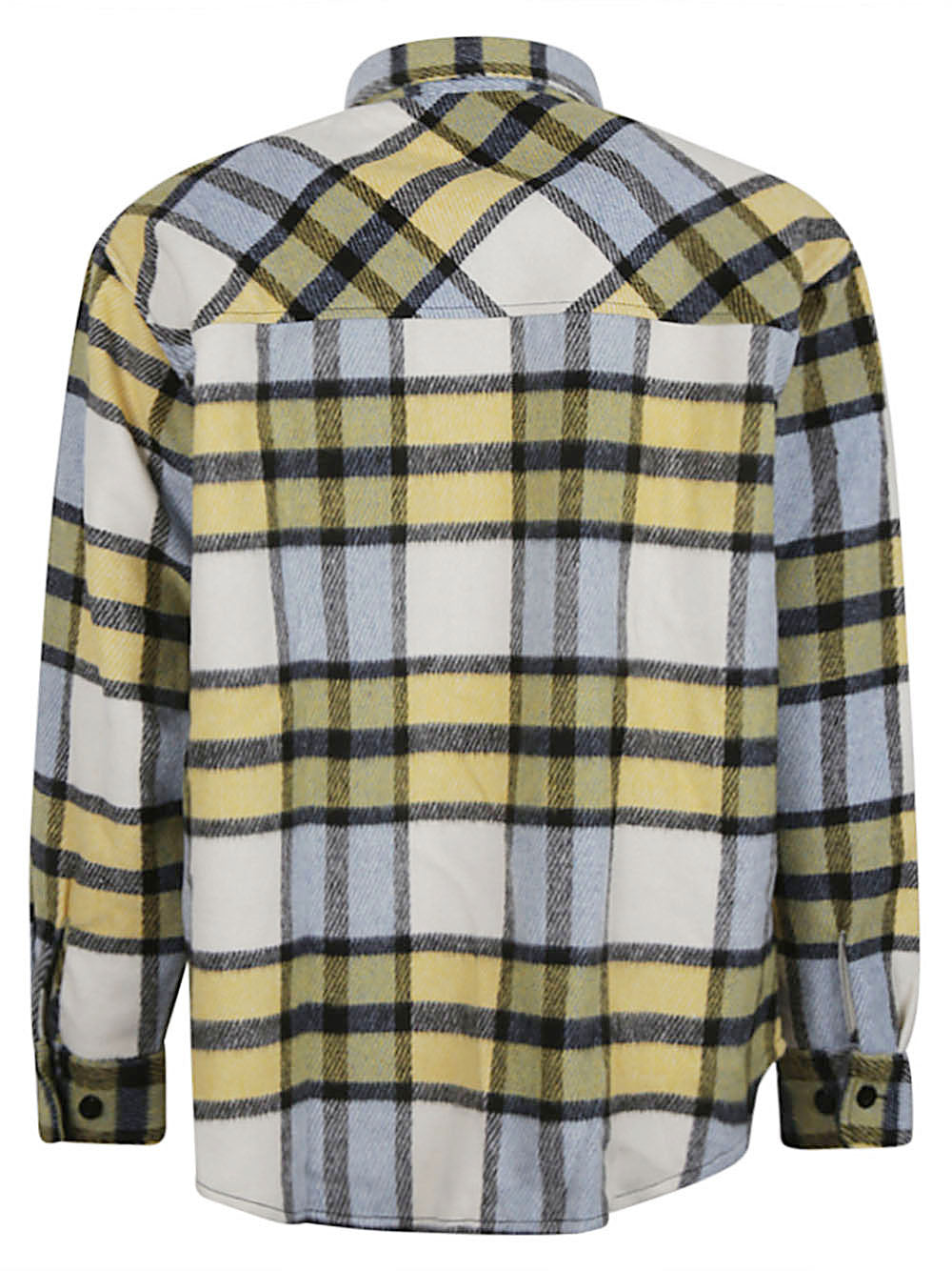 Checked wool blend shirt