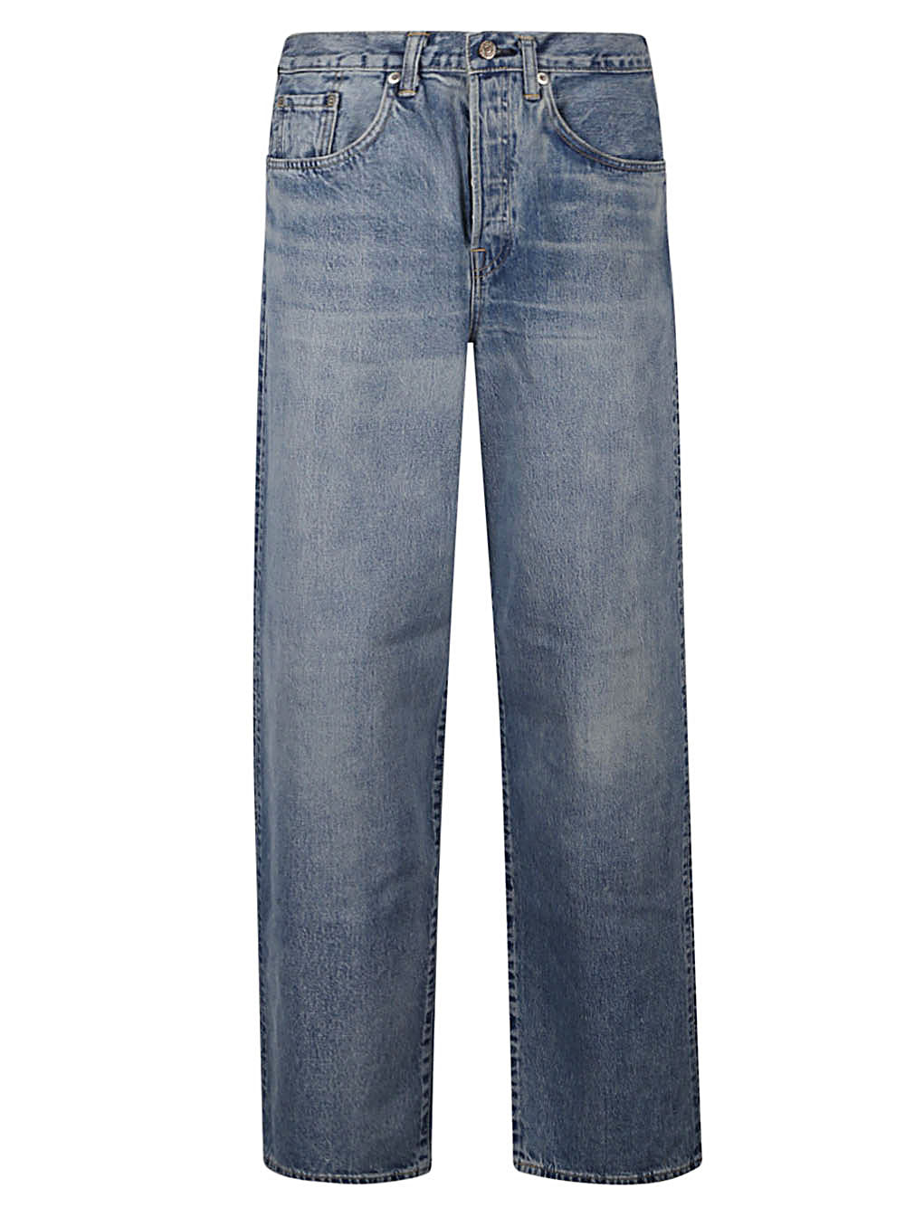 Wide-leg denim jeans