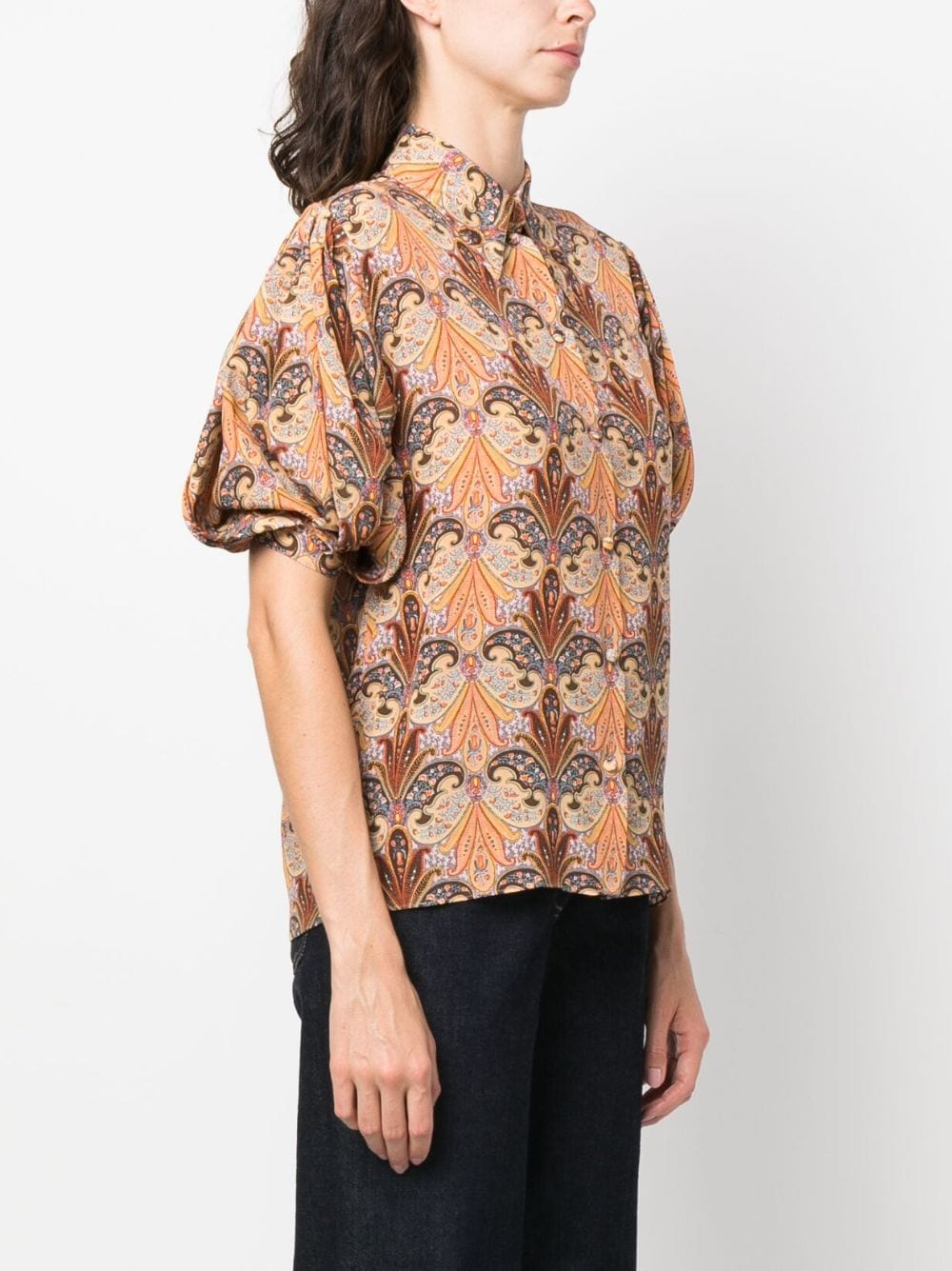 Printed silk shirt