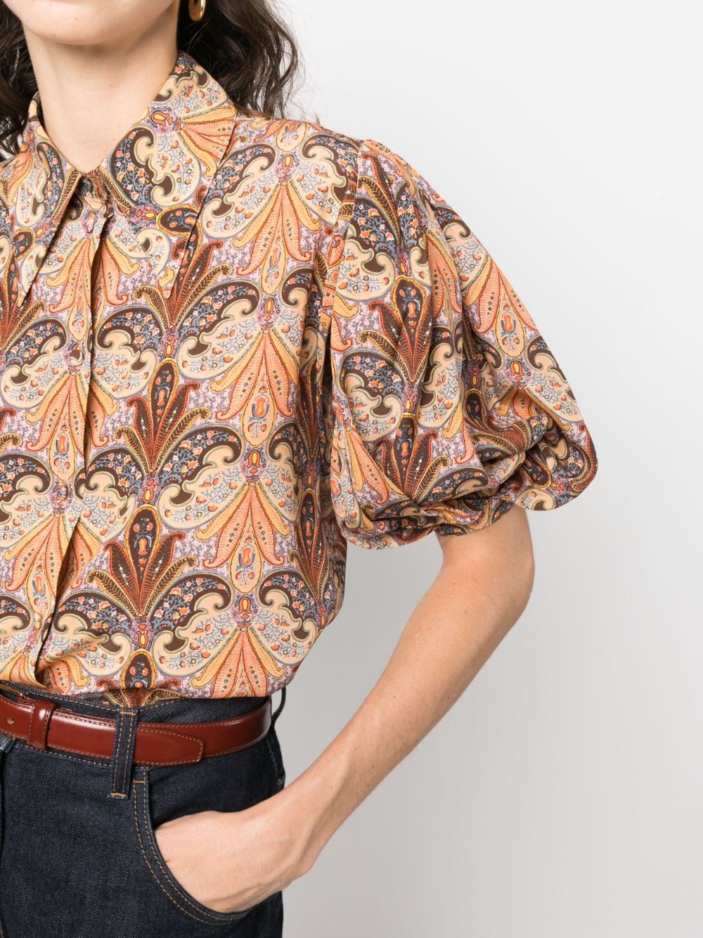 Printed silk shirt