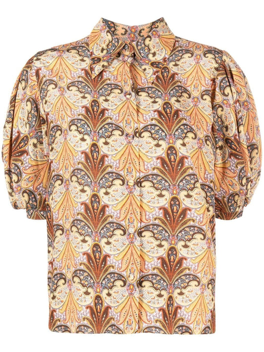 Printed silk shirt