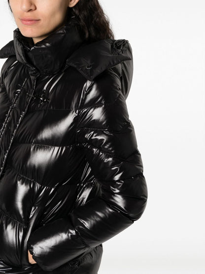 Shiny nylon down jacket