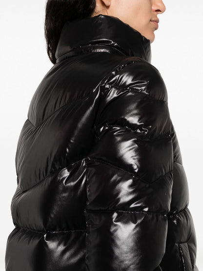 Shiny nylon down jacket