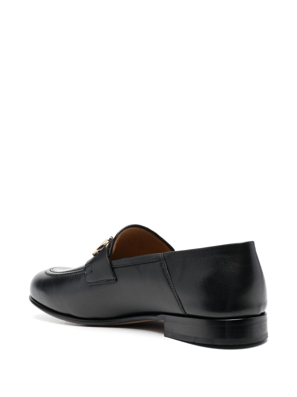 Gancini leather loafers