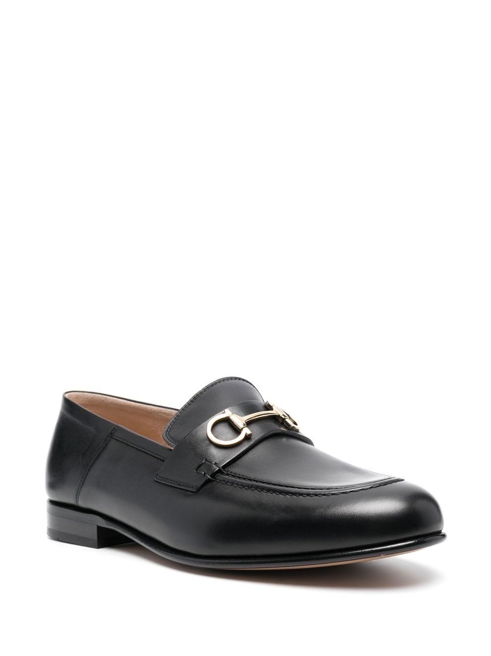 Gancini leather loafers