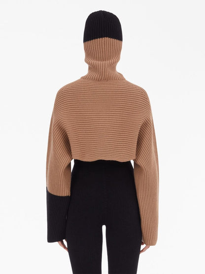 Cashmere cropped hoodie